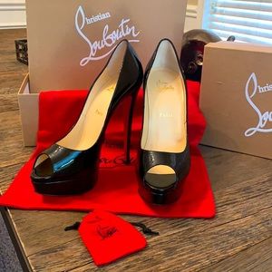 Lady Peep 150 Patent Calf 39.5 Christian Louboutin